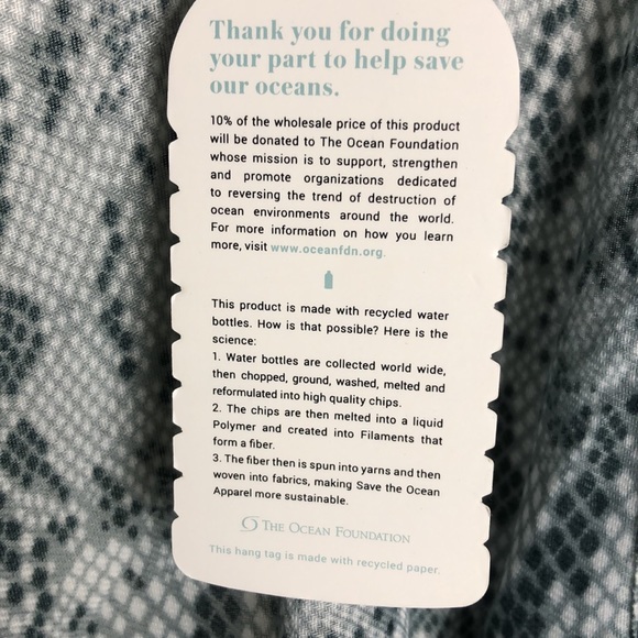 Save The Ocean Poncho Sleeve Duster Made From Recycled Material - Picture 6 of 8